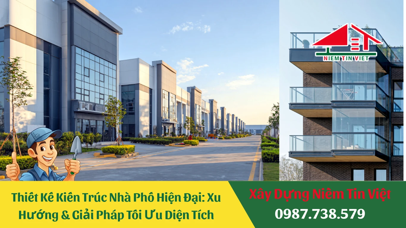 Thiết Kế Kiến Trúc Nhà Phố Hiện Đại: Xu Hướng & Giải Pháp Tối Ưu Diện Tích 2025