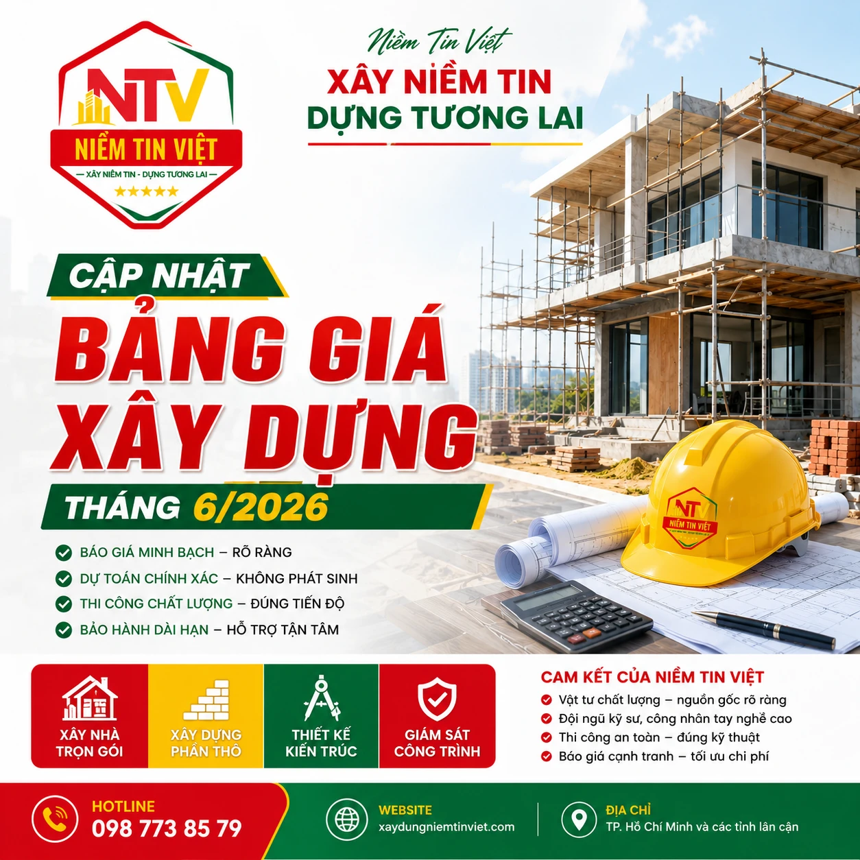 Bảng giá xây dựng 2026