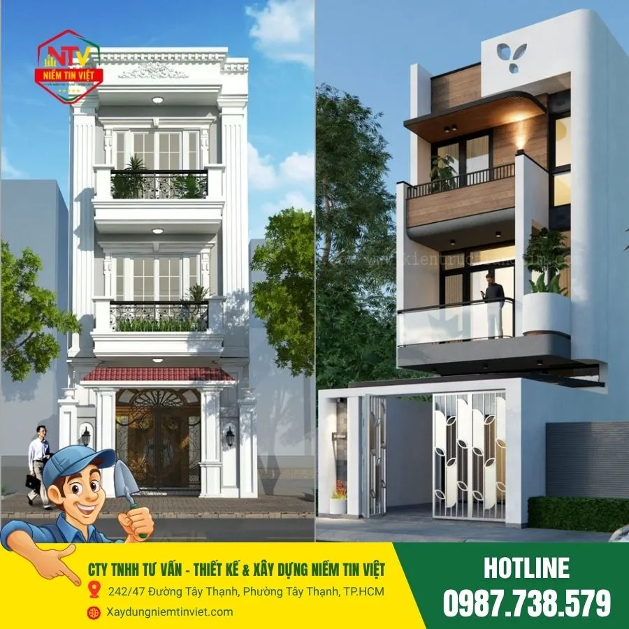 Nhà 3 tầng hiện đại