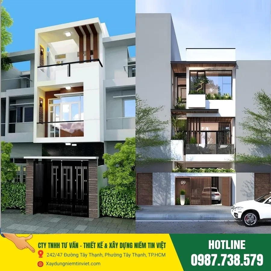 nhà 3 tầng hiện đại