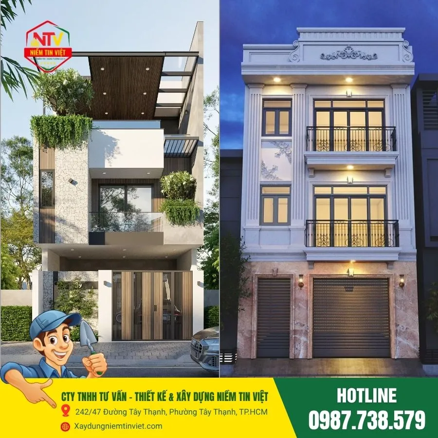 nhà 3 tầng hiện đại