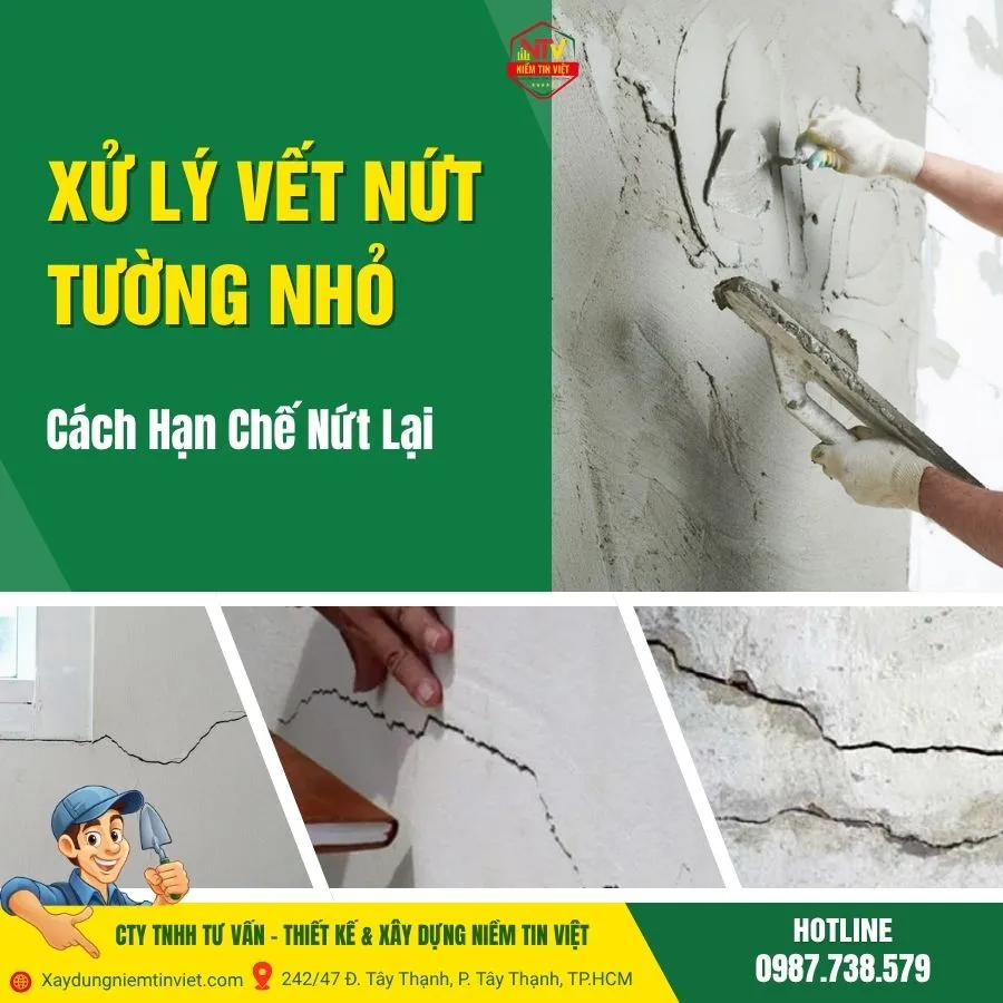 Xử lý vết nứt tường nhỏ