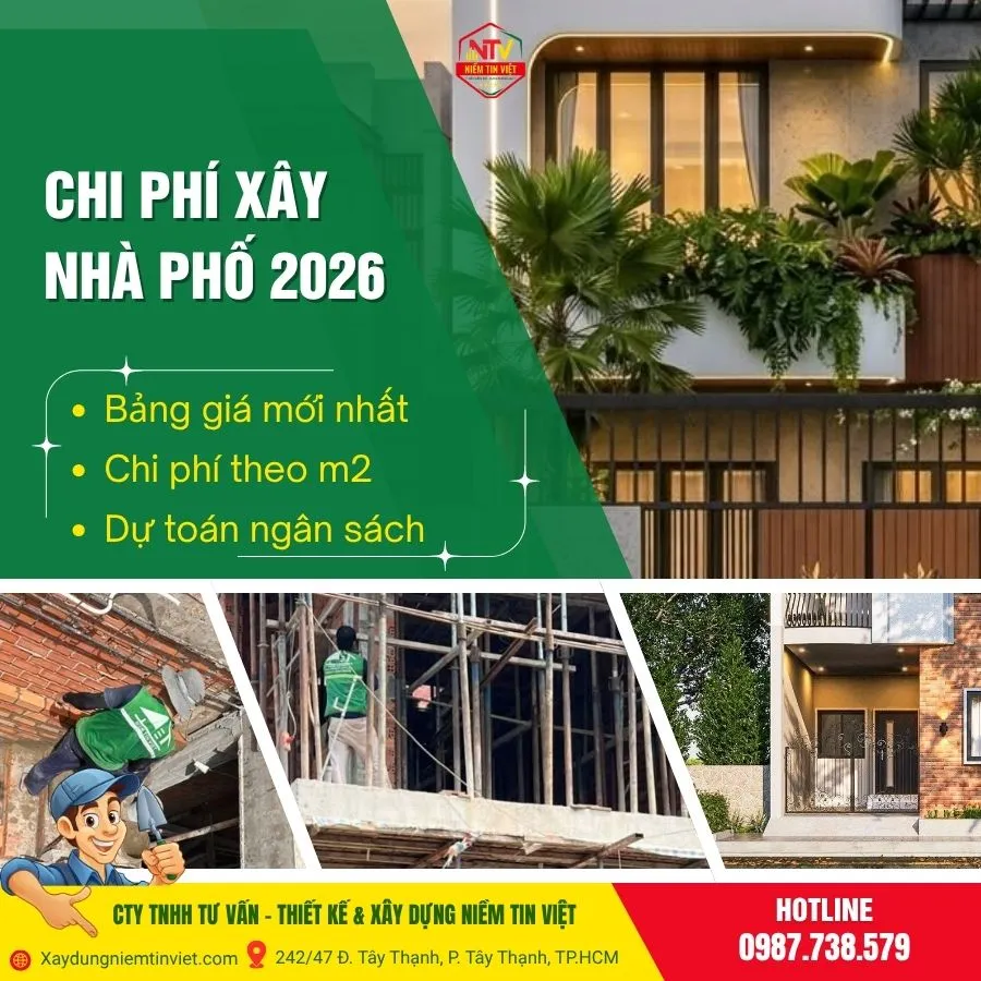 Chi phí xây nhà phố
